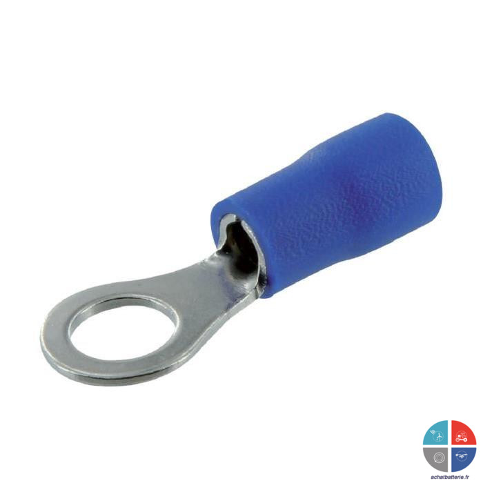 Cosses  sertir bleue trou de 5mm pour 2.5mm