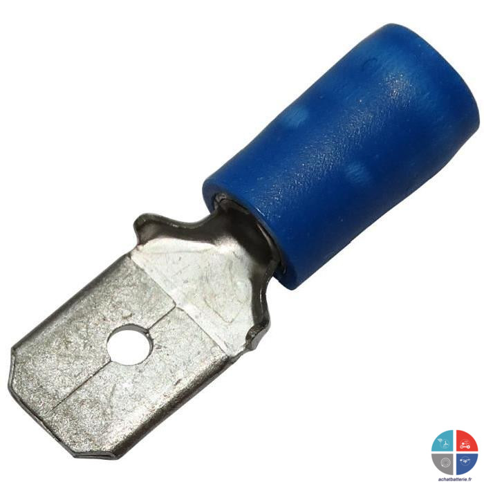 Cosse mle bleue 6.3mm pour 2.5mm