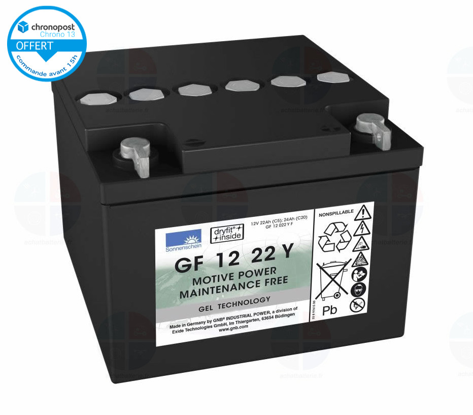 Batterie GF12022 Y 12V 22Ah C5 / 24Ah C20 Sonnenschein Exide GEL