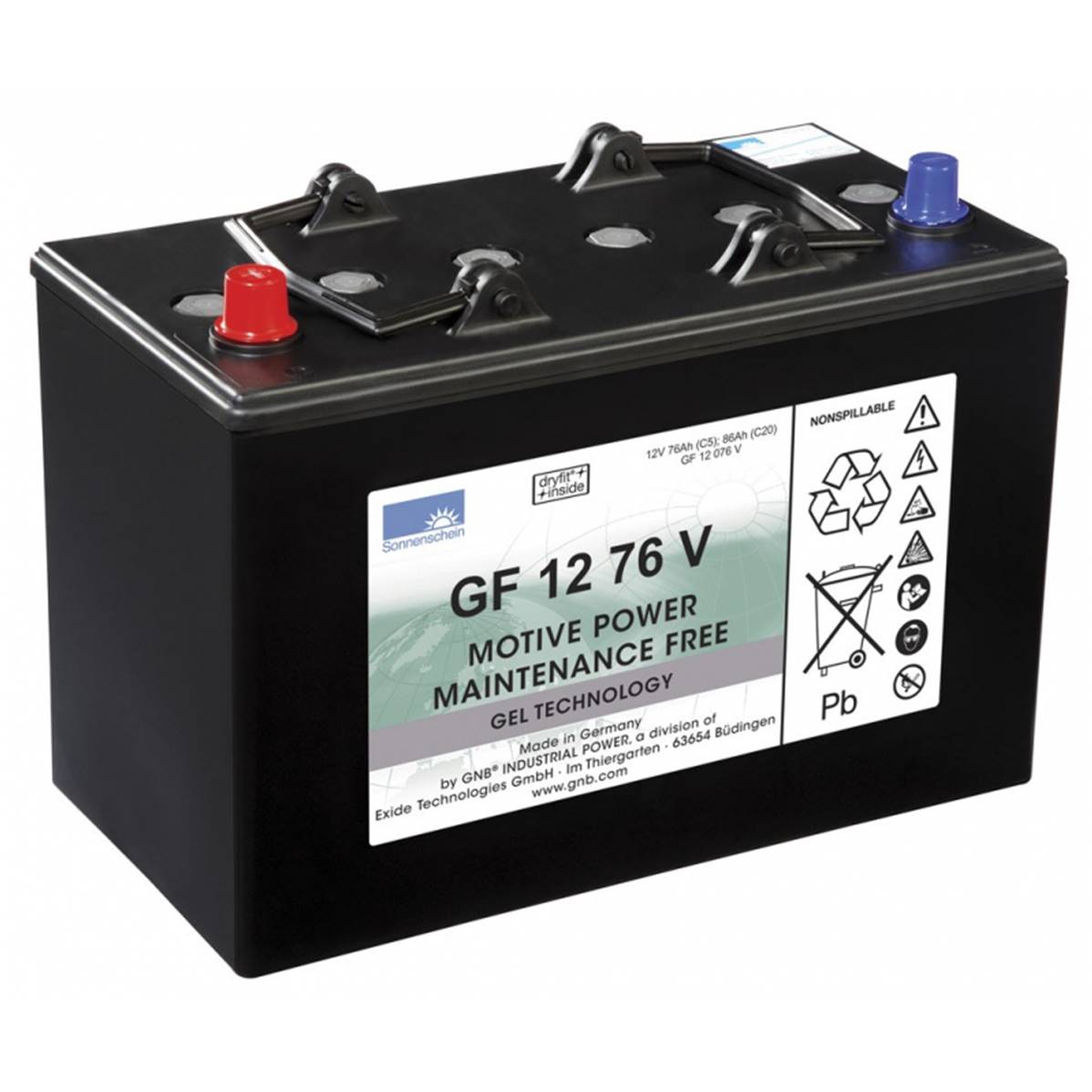 Sonnenschein GF 12 50 V Batterie Gel 12V 50Ah