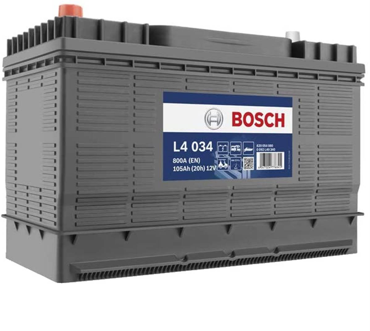 Batterie BOSCH 12V L4034 120ah C100h 105ah C20h décharge lente LFS105 -  Achat Batterie