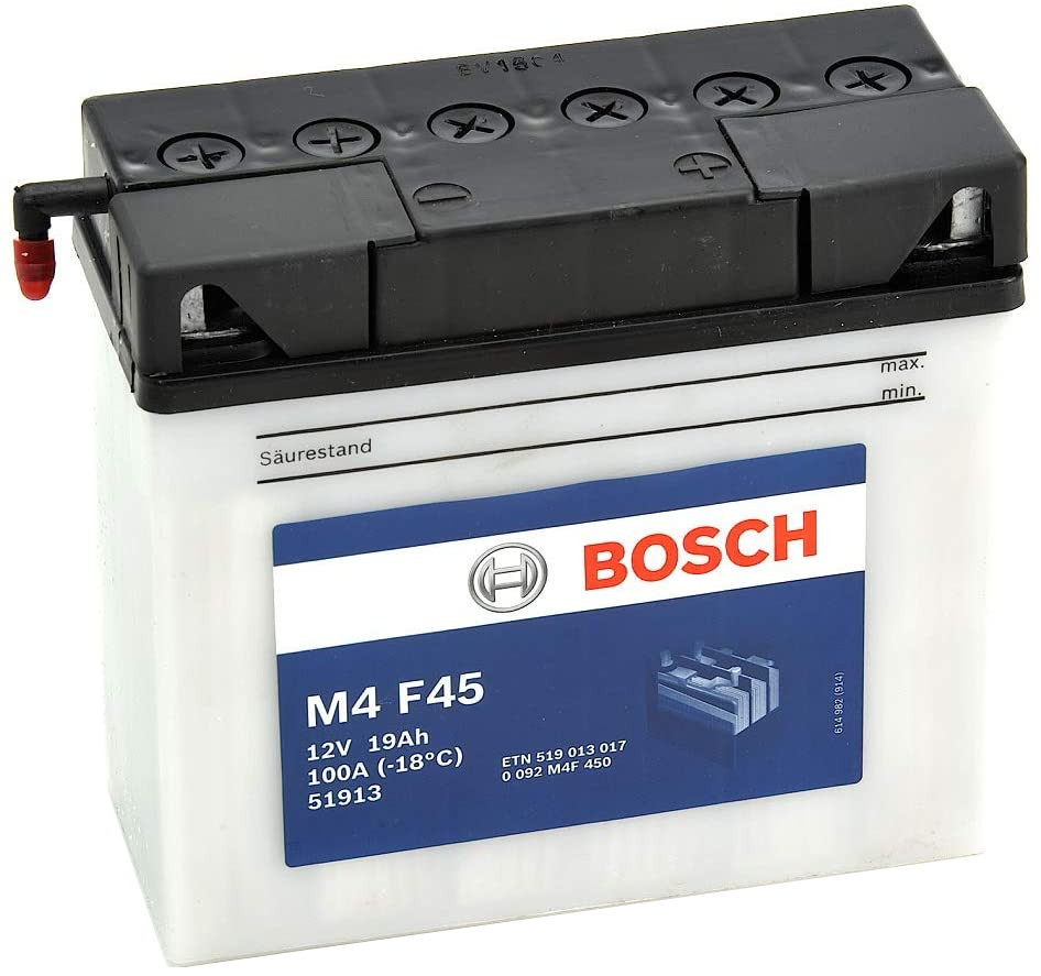 Batterie moto BOSCH M4F45 12V 19ah 100A 51913