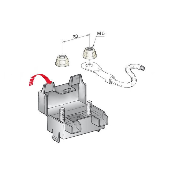 Porte fusible MIDI connexion en façade