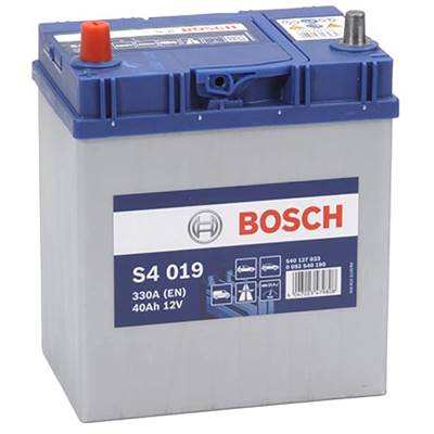 Batterie auto BOSCH S4019 12V 40ah / 330A + à gauche, bornes asiatiques A15