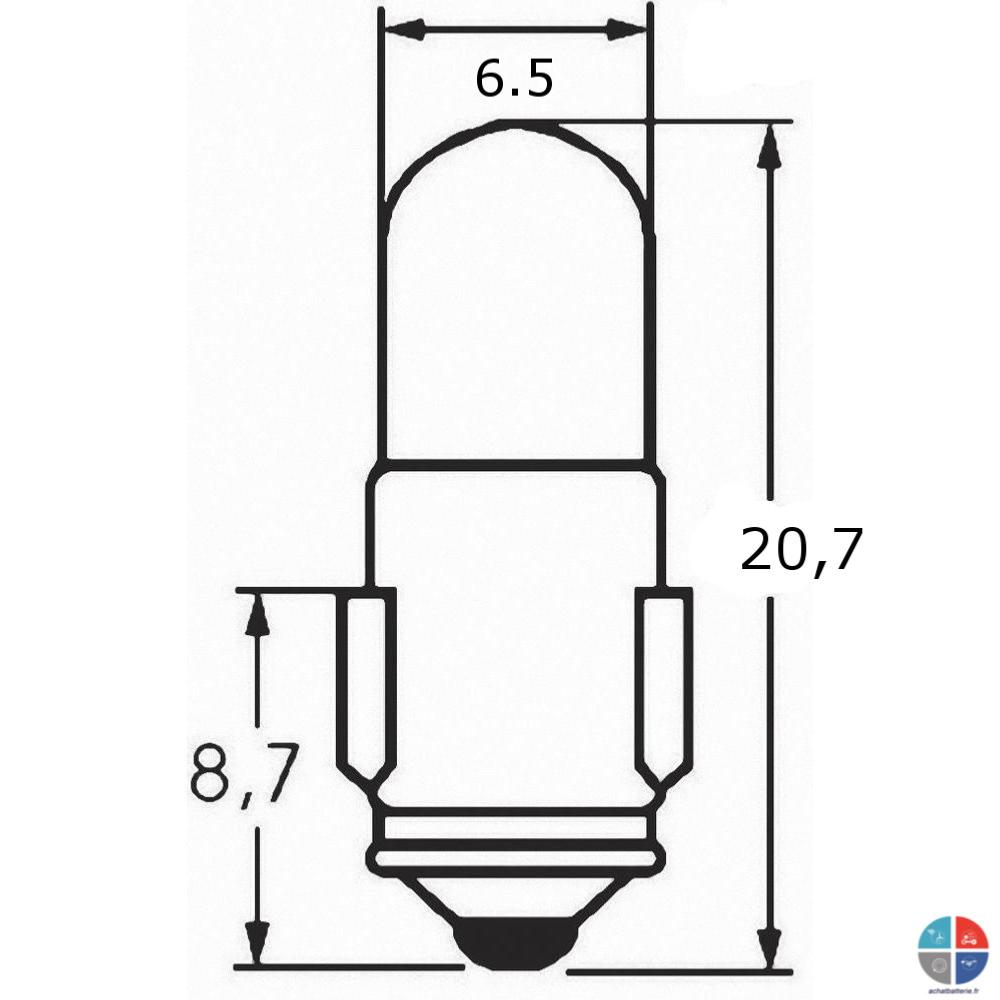 Ampoules 2w ergot 12v BA7s