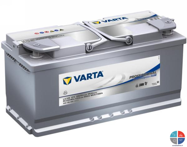 Batterie VARTA Décharge lente AGM LA105 12v 105ah C20 Professionnal L6