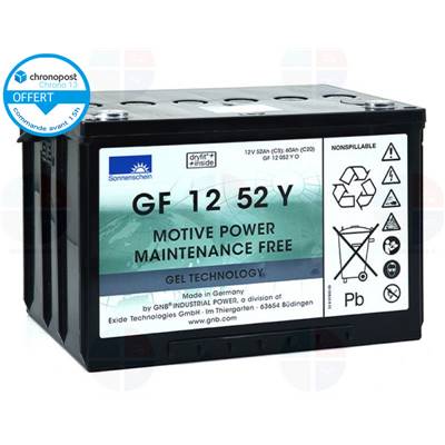 Batterie GF12052 Y 12V 52Ah C5 / 60Ah C20 Sonnenschein Exide GEL