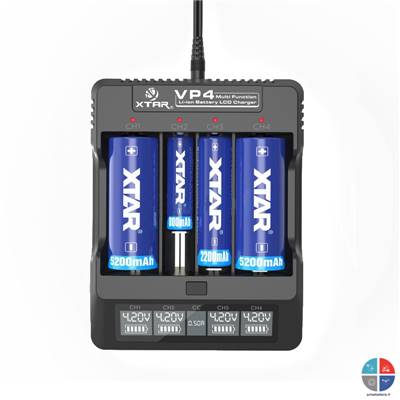 Chargeur AA AAA XTAR VP4 Lithium 4 accus