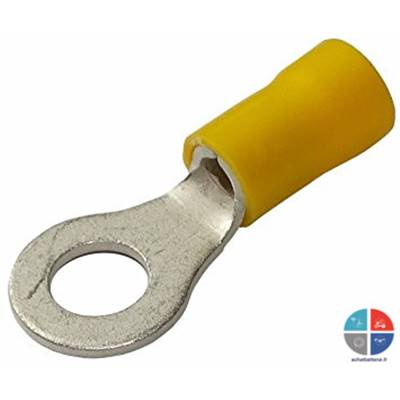 Cosse à sertir jaune Trou de 5mm pour 6mm²