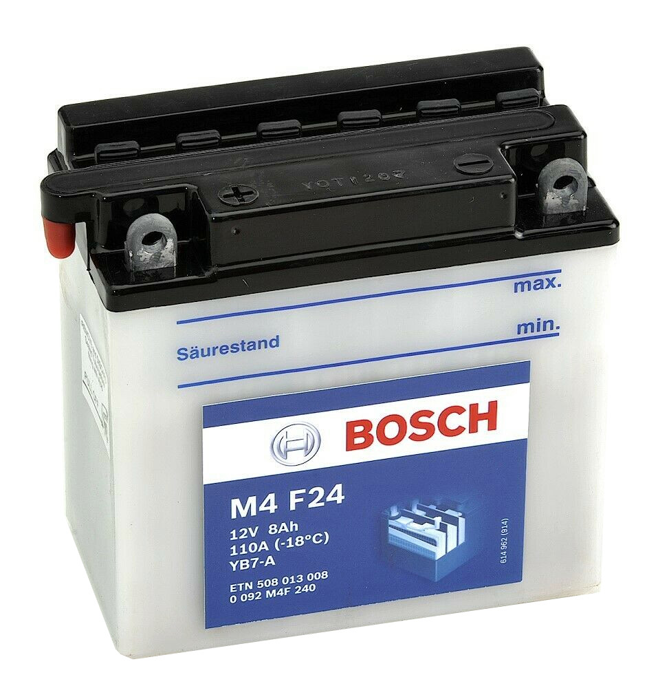 Batterie moto BOSCH M4F24 12v 8ah 110A YB7-A
