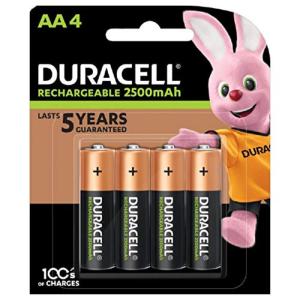Piles Rechargeables / Accus -  HR6 / AA DURACELL DX1500 1.2V 2500 mAh (x4) Nimh