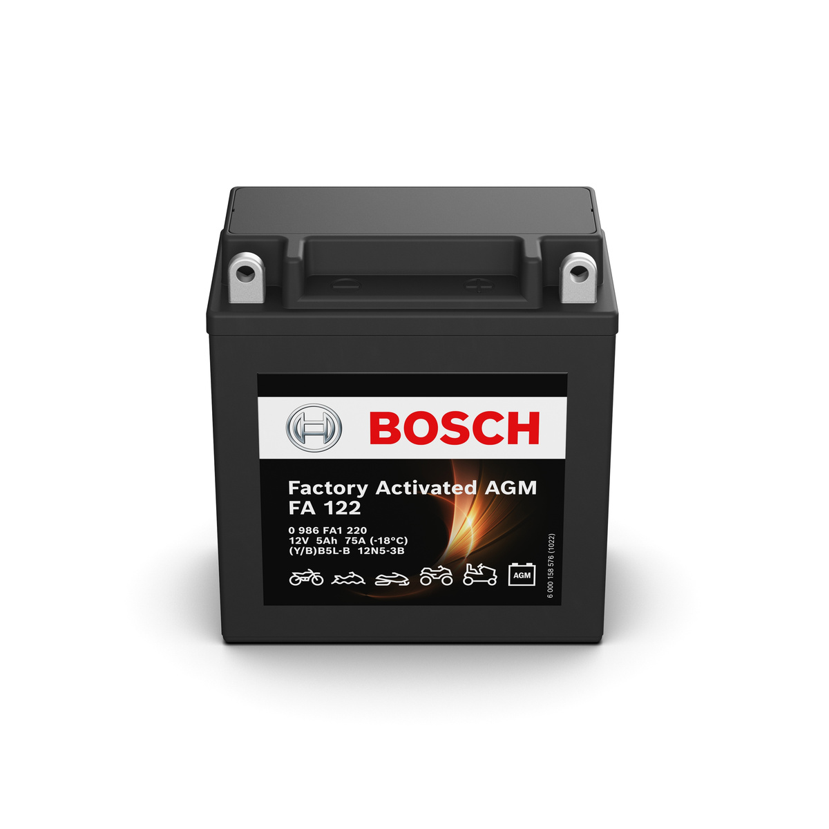 Batterie FA122 12v 5ah 75A BOSCH AGM YB5L-B 12N5-3-B 12N5-4B