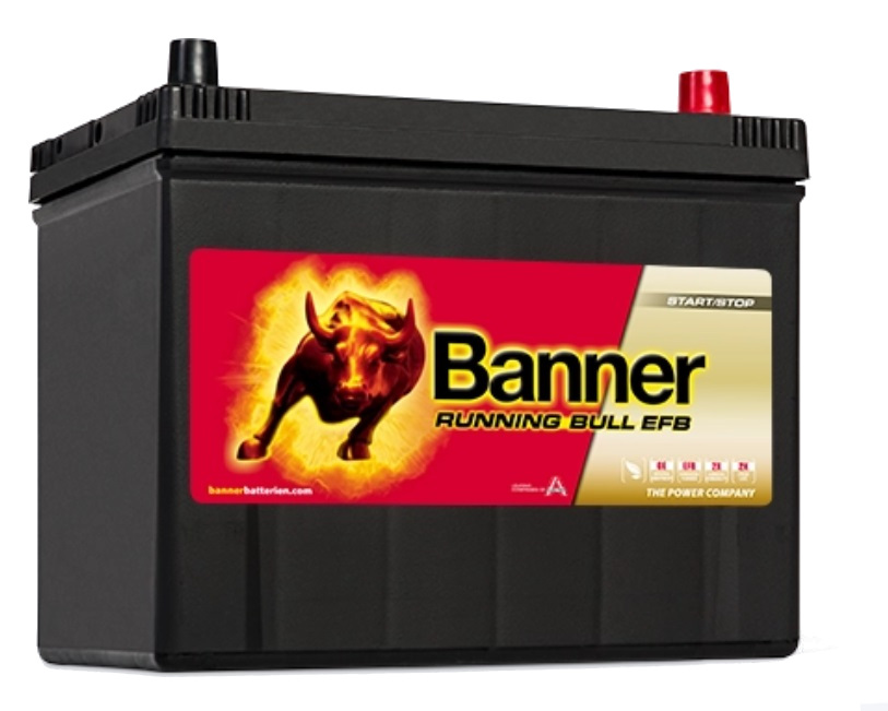 Batterie auto EFB 12v 70ah/680A Banner 57015 + Droite Running Bull E23