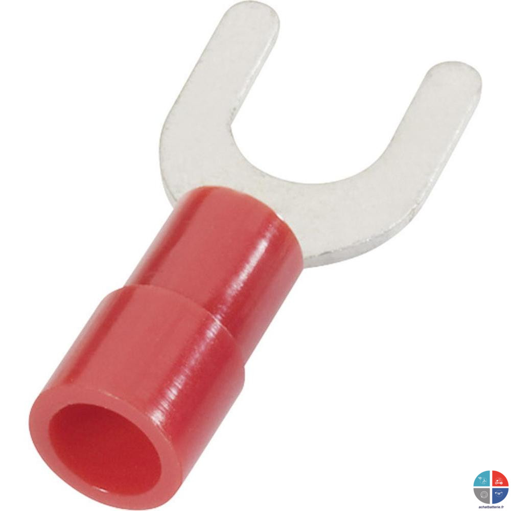 Cosse  fourche rouge 6mm pour 1.5mm