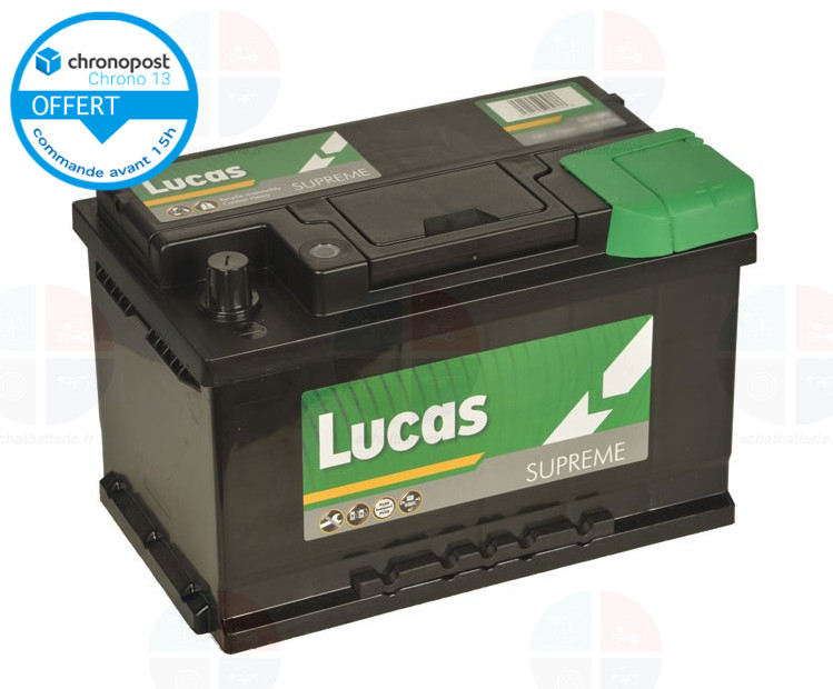 Batterie auto LUCAS L2+ 12v 65ah 640A SUPREME LS027 D15