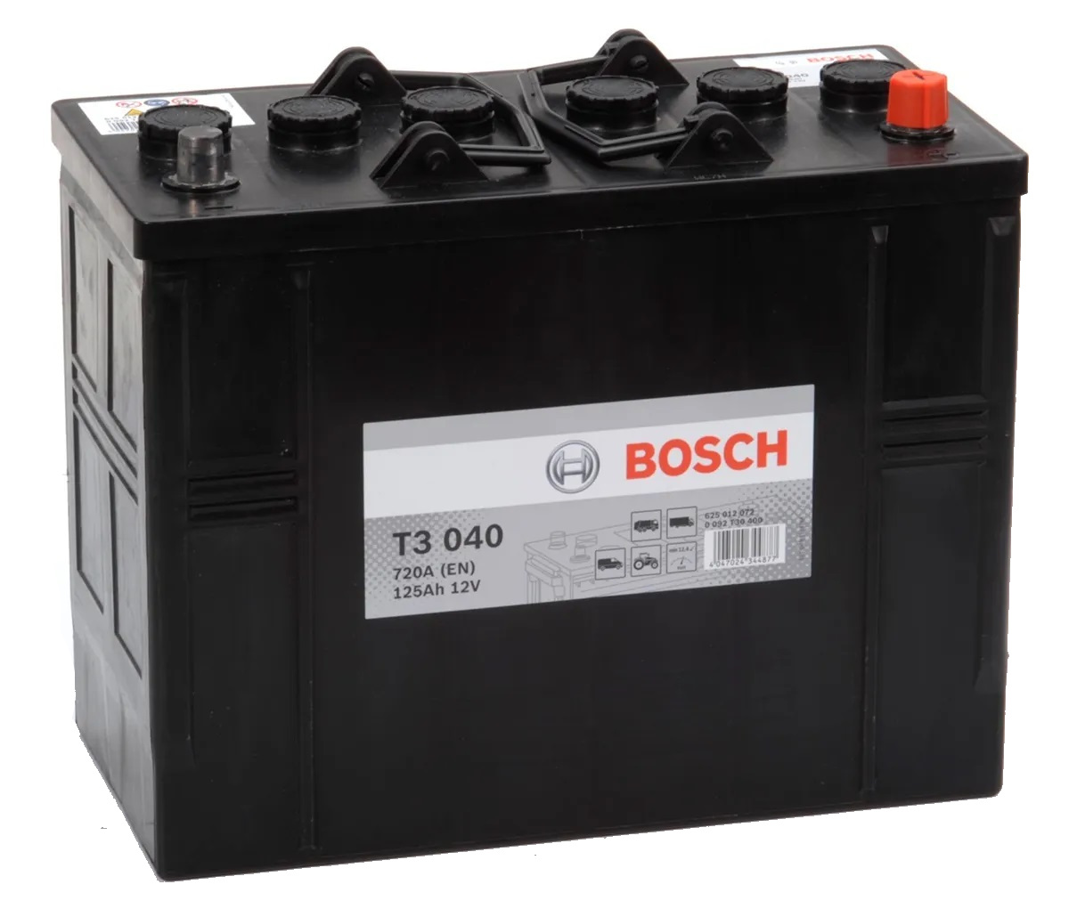 Batterie PL/Agri BOSCH T3040 12v 125ah 720A J1