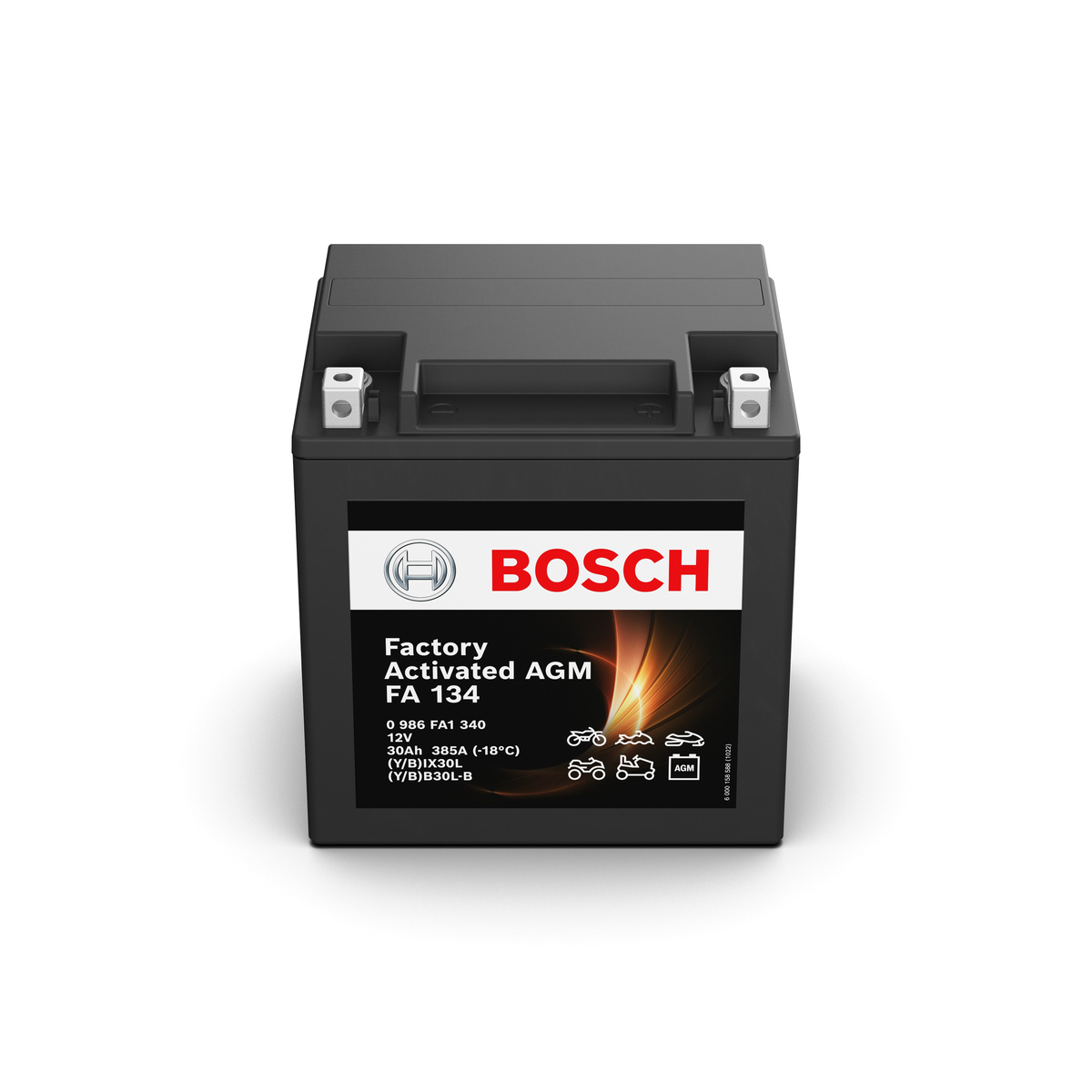 Batterie moto FA134 AGM BOSCH YIX30L-BS 12v 30ah 385A YB30L-B