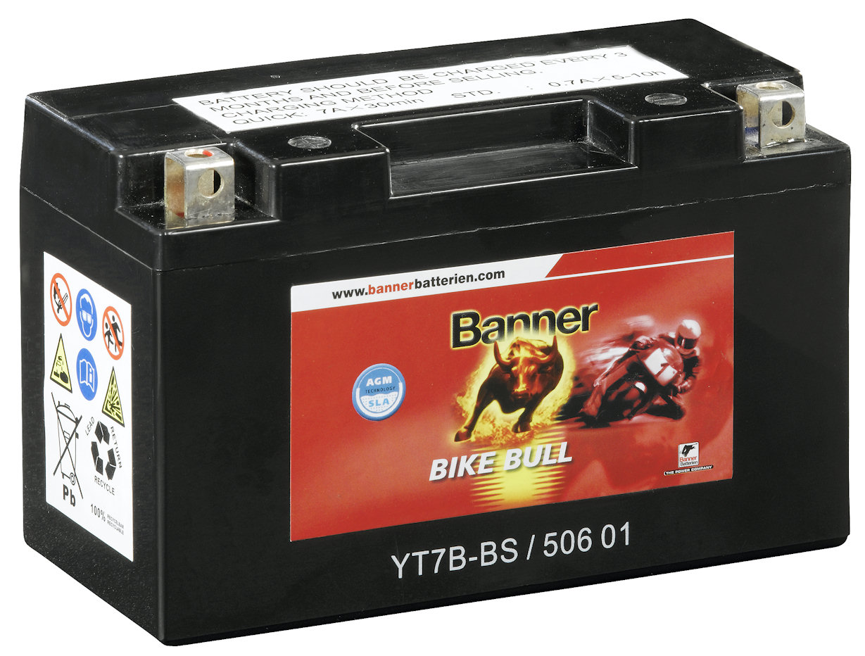 Batterie moto YT7B-BS 12v 6ah 85A Banner AGM Sla 50601