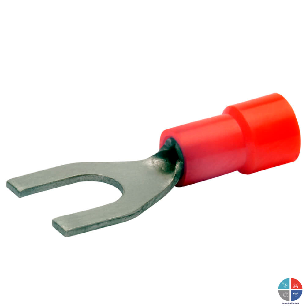 Cosse  fourche rouge 5mm pour 1.5mm