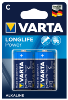 Piles LR14 X 2 VARTA LONGLIFE POWER 1.5V Alcaline C, Baby