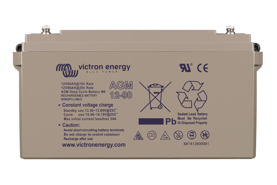 Batterie 12v 90Ah C20 Victron AGM  Décharge lente BAT412800085