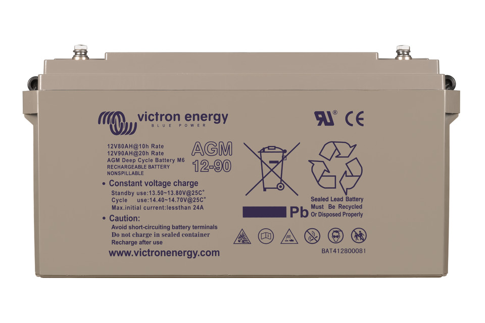 Batterie 12v 90Ah C20 Victron AGM Décharge lente BAT412800085