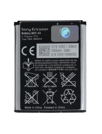Batterie SONY ERICSSON Origine BST-43 1000mah Cedar / Elm / Hazel ...
