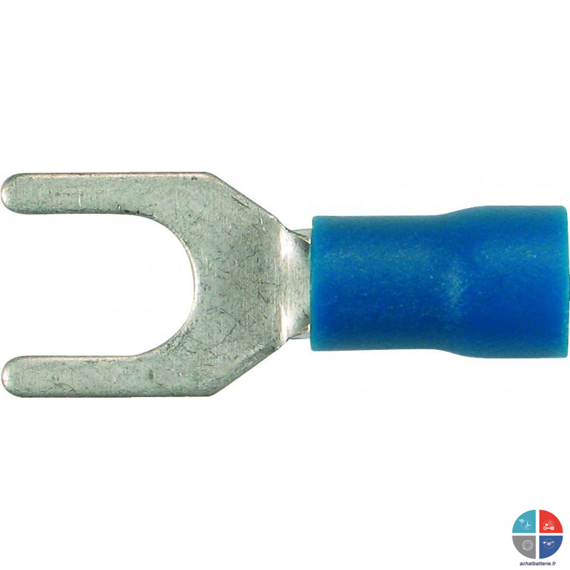 Cosse à fourche bleue 4mm pour 2.5mm²