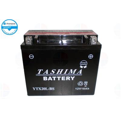 Batterie moto YTX20L-BS 12V 18ah 250A TASHIMA