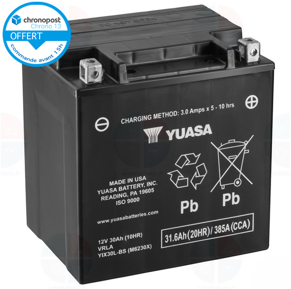 Batterie moto YIX30L-BS 12v 30ah 385A YUASA