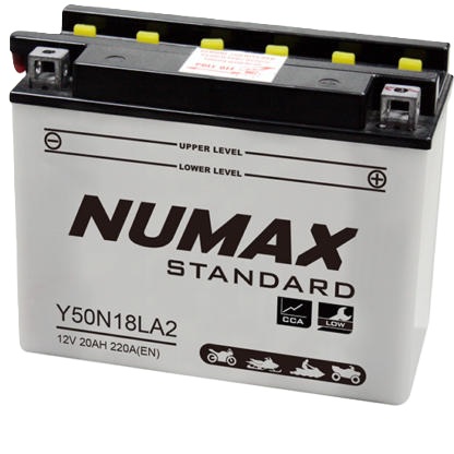 Batterie moto NUMAX 12N18-3A / Y50-N18L-A/A2 12v 22ah 350A TONDEUSE