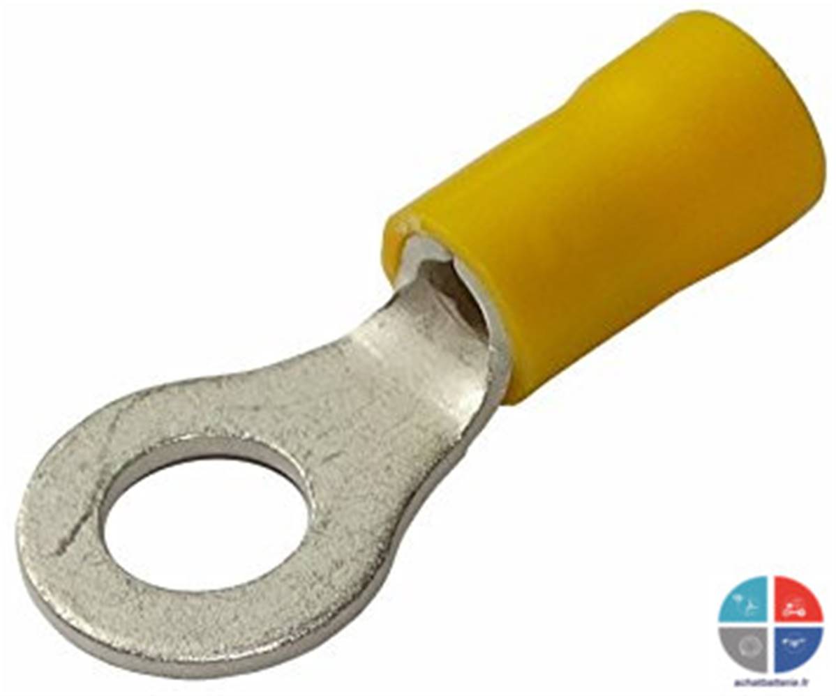 Cosse à sertir jaune Trou de 5mm pour 6mm²