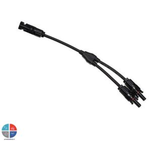 Connecteur MC4 double Femelle/Mâle-Mâle monté sur câble