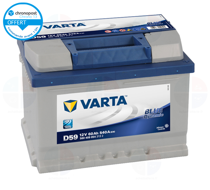 Batterie auto D59 12V 60ah/540A VARTA Blue dynamic LB2