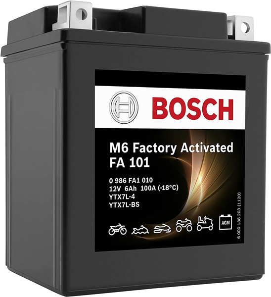 Batterie moto BOSCH M6021 AGM 12V 14ah 210A YTX16-BS- identique à la  batterie origine première monte