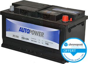 Batterie auto Autopower T7/LB4 12V 80ah/740A - F17