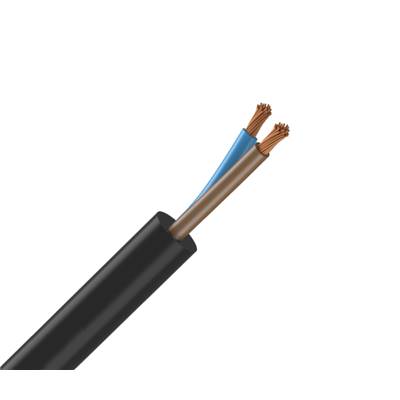 Câble électrique 2 x 1.5mm² HO7RNF 1M Noir