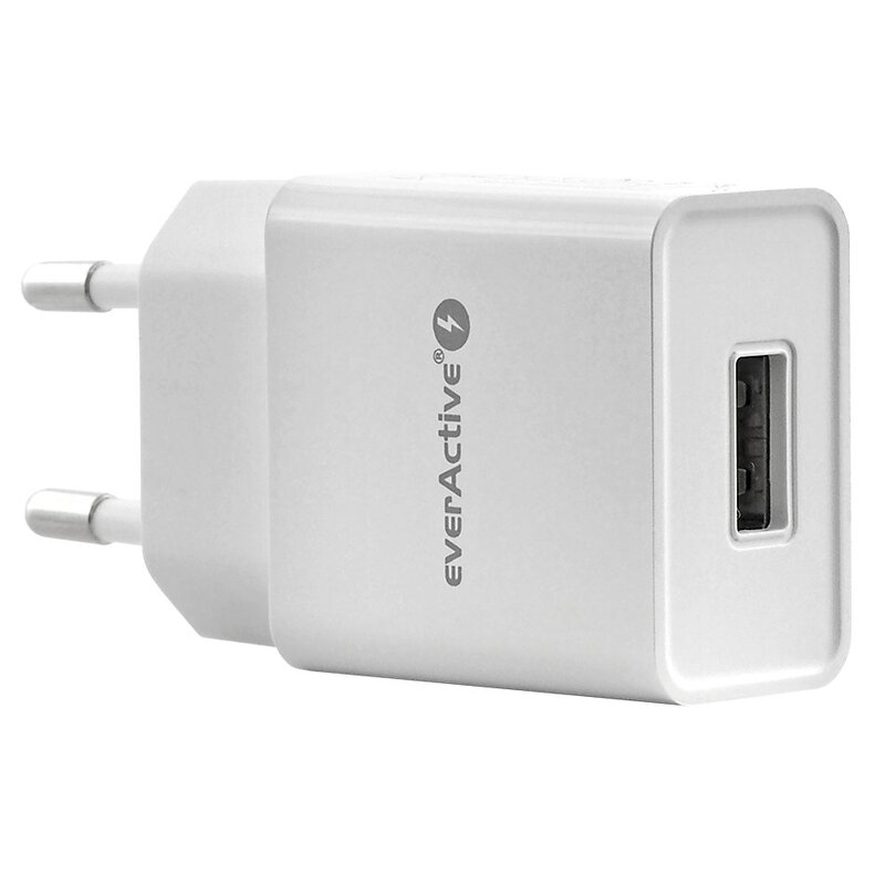 Chargeur secteur compact Blanc ou Noir 5V 2.4A