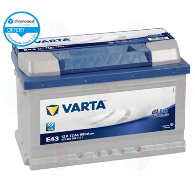 Batterie auto E43 12V 72ah / 680A VARTA Blue dynamic LB3