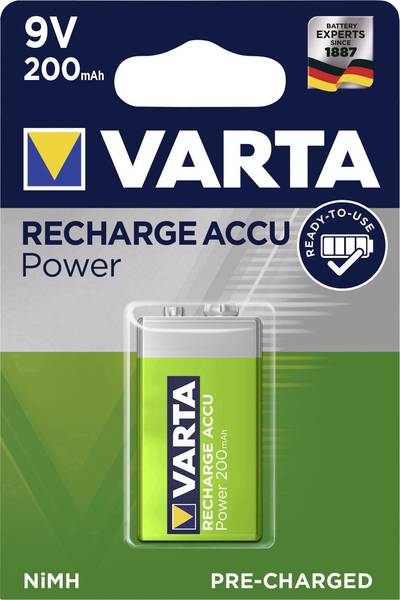 Piles Rechargeables / Accus HR9V VARTA POWER 9V 200mAh Nimh