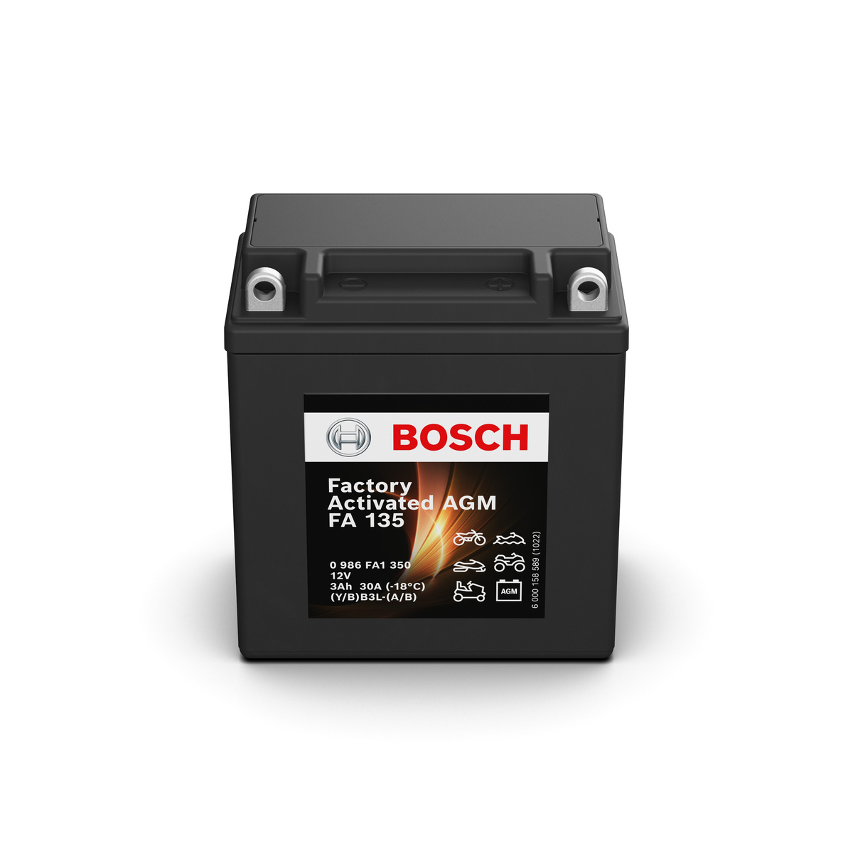Batterie moto bosch FA135 AGM YB3L-A 12v 3ah 30A