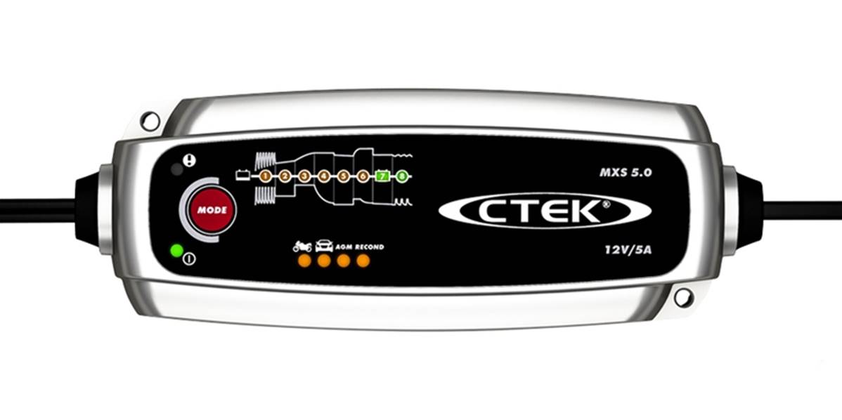 Chargeur CTEK MXS5.0 12v 0.8A & 5A auto moto pour batteries AGM GEL Liquide