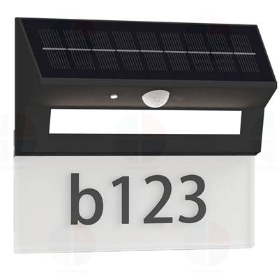 APPLIQUE LED SOLAIRE EXTERIEUR AVEC DETECTEUR MOUVEMENT 600 LUMENS + AFFICHAGE