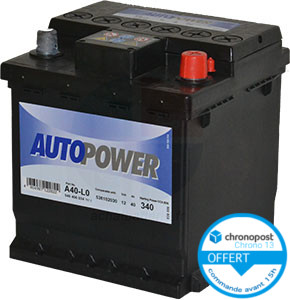 Batterie auto Autopower L0D 12V 40ah/340A - B35