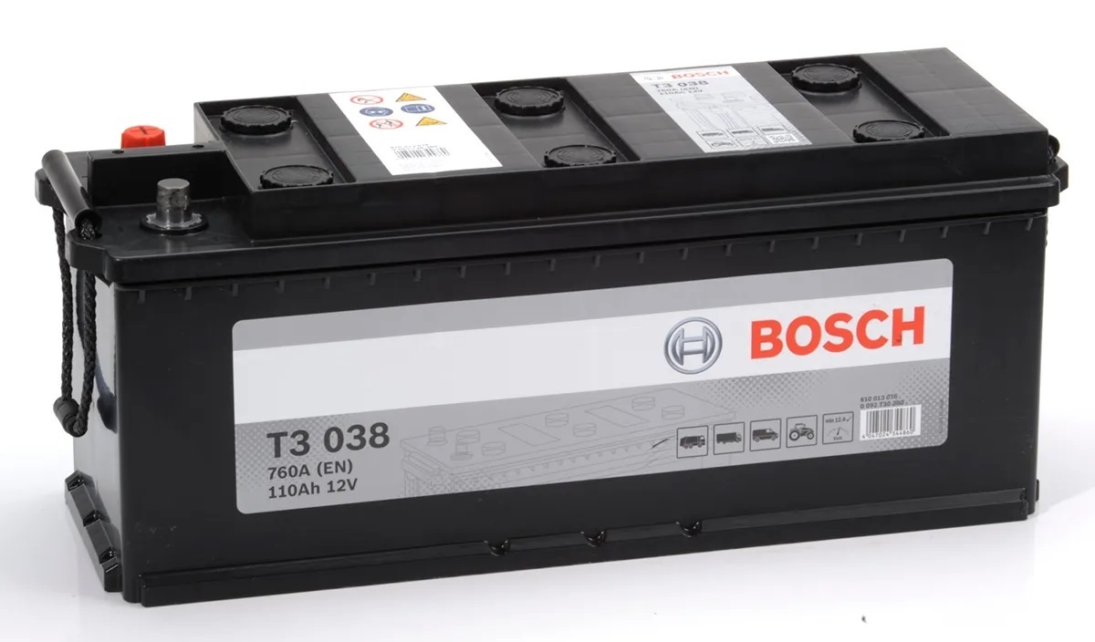 Batterie PL/Agri BOSCH T3038 12v 110ah 760A I2 + à gauche