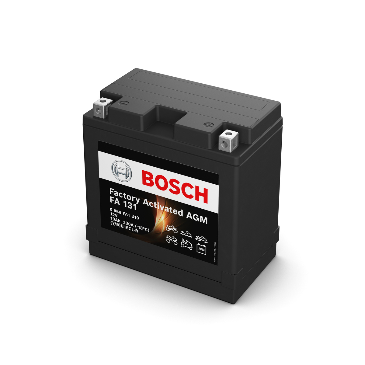 Batterie moto BOSCH FA131 12V 19ah 220A YB16CL-B AGM