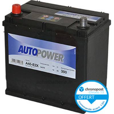 Batterie auto Autopower E2X 12v 45ah/300A +Gauche - B24