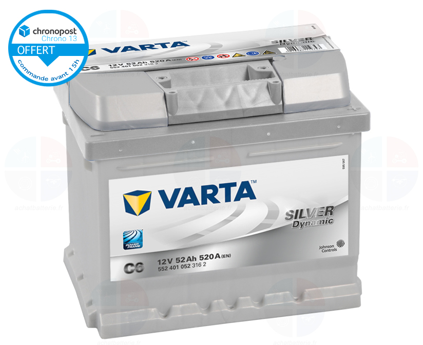 Batterie auto C6 12v 52ah 520A VARTA silver Dynamic lb1