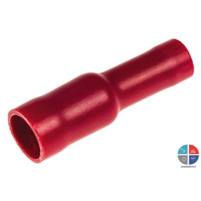 Cosse isolée Femelle ronde 4mm pour 1.5mm² Rouge