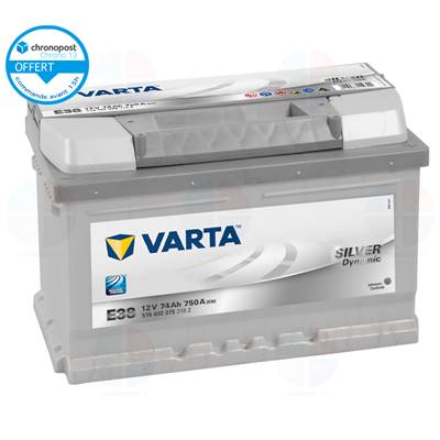 Batterie auto E38 12v 74ah 750A VARTA Silver dynamic LB3